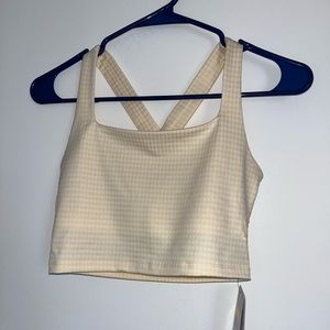 Nike Yellow and White Yoga Sports Bra